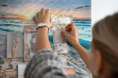 Beach and sea sand cork memo board