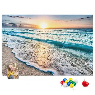 Cork memo board Beach sea sand