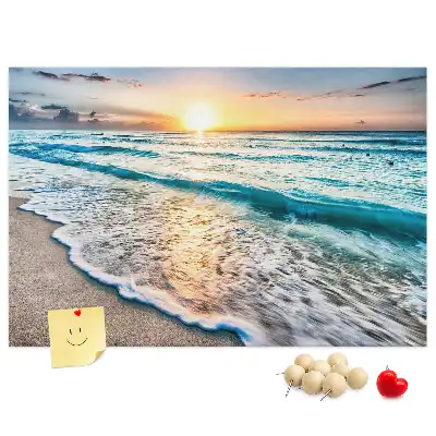Beach and sea sand cork memo board