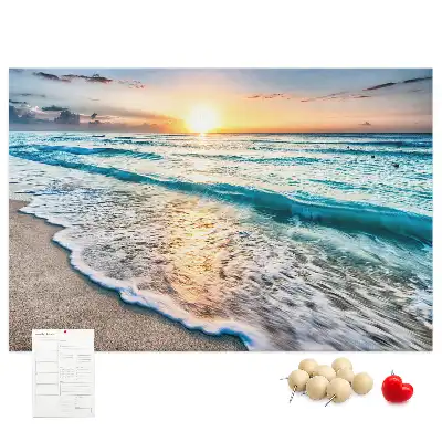 Cork memo board Beach sea sand