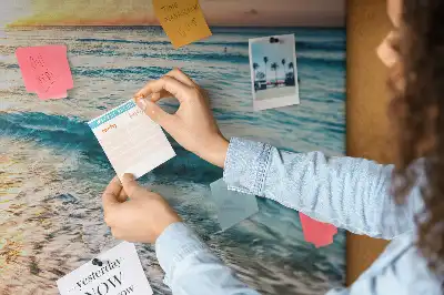 Beach and sea sand cork memo board