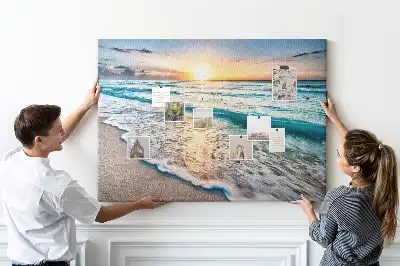Cork memo board Beach sea sand