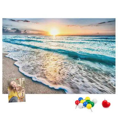 Beach and sea sand cork memo board