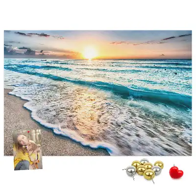 Beach and sea sand cork memo board