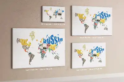 Printed Cork Board With a World Map Design