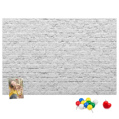 Printed Cork Memo Board Brick wall
