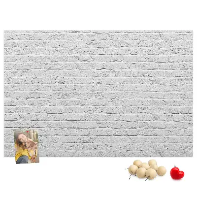 Printed Cork Memo Board Brick wall