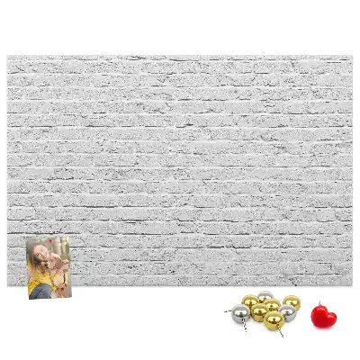 Printed Cork Memo Board Brick wall