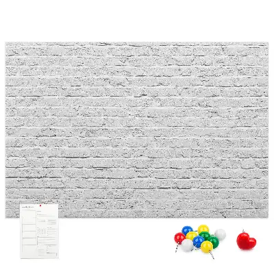 Printed Cork Memo Board Brick wall