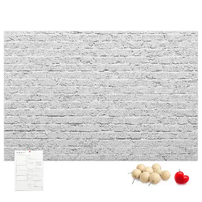 Printed Cork Memo Board Brick wall