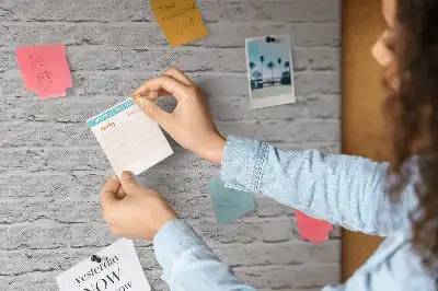 Printed Cork Memo Board Brick wall