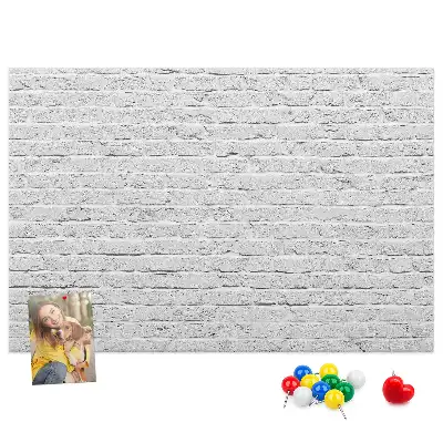 Printed Brick Wall Cork Memo Board