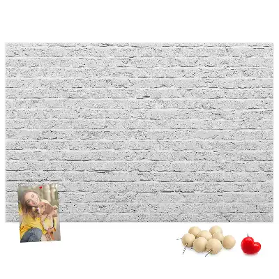 Printed Cork Memo Board Brick wall