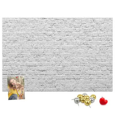 Printed Cork Memo Board Brick wall