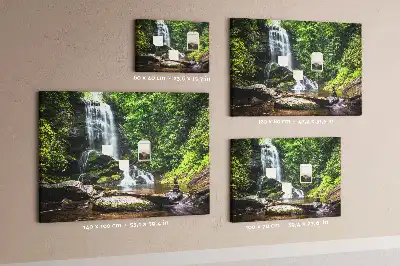 Waterfall forest cork memo board