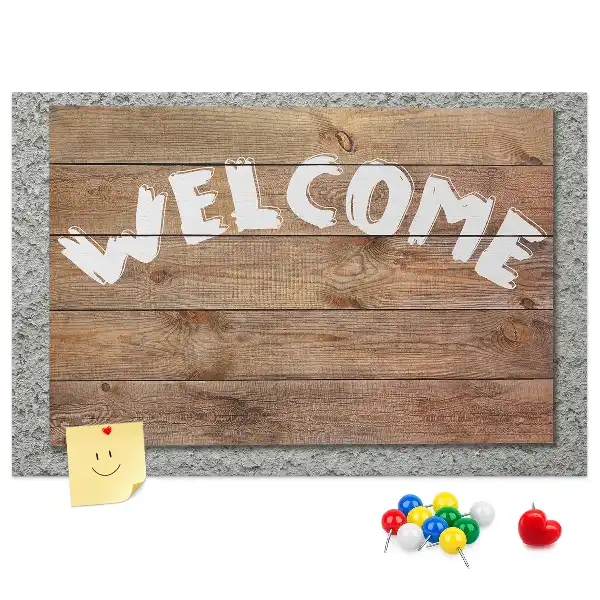 Printed Cork Welcome Board