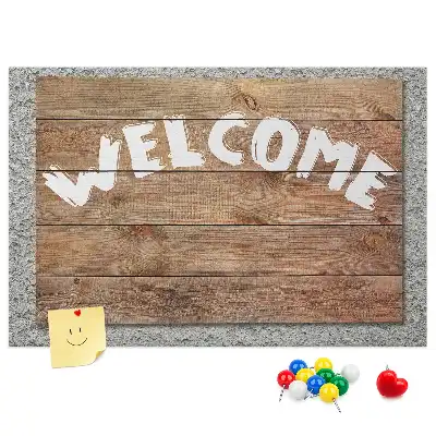 Printed Cork Board Welcome board