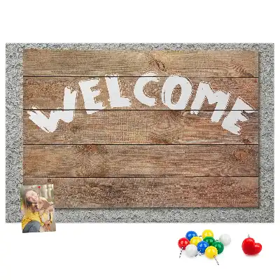 Printed Cork Board Welcome board