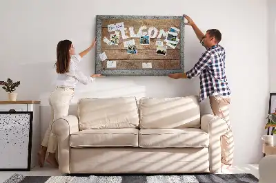 Printed Cork Board Welcome board