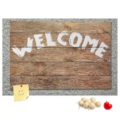 Printed Cork Board Welcome board