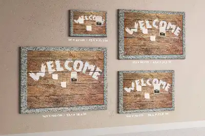 Printed Cork Board Welcome board