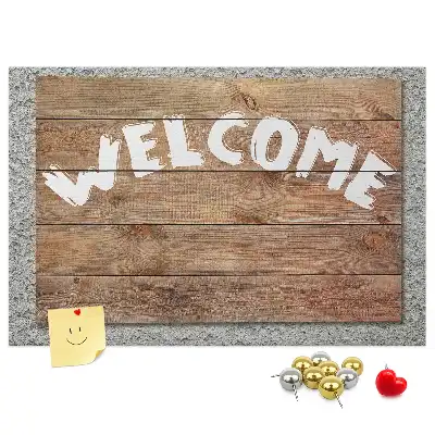 Printed Cork Board Welcome board