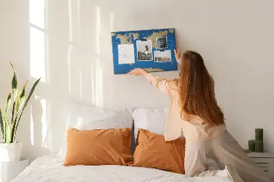 Printed Cork Memo Board World countries