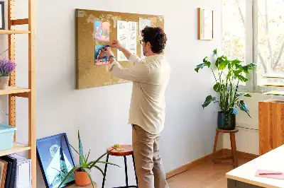 World Map Cork Memo Board