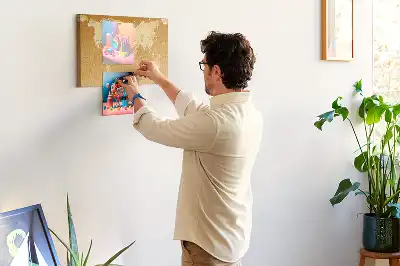 World Map Cork Memo Board