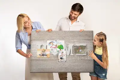 Printed Cork Board with Home Lettering