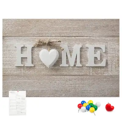 Printed Cork Board with Home Lettering