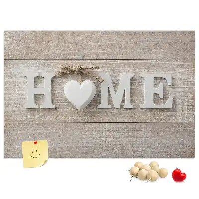 Printed Cork Board with Home Lettering