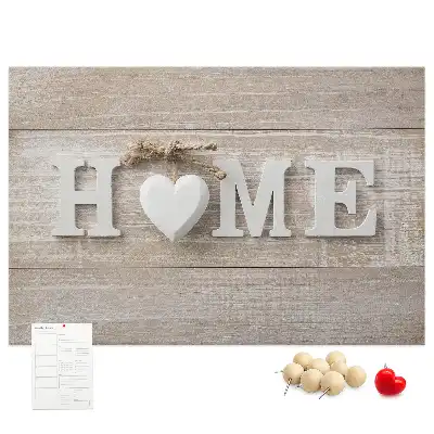 Printed Cork Board with Home Lettering