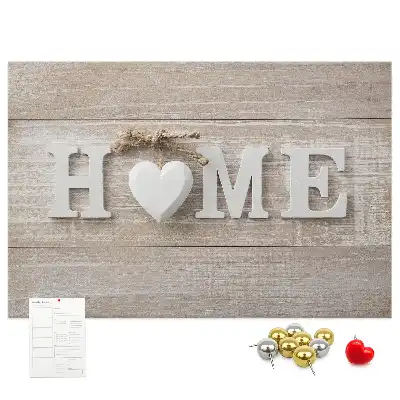 Printed Cork Board with Home Lettering