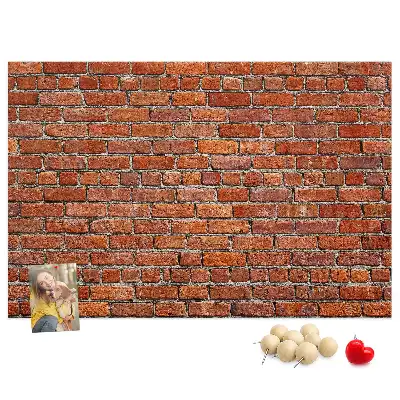 Printed Cork Memo Board Old brick wall