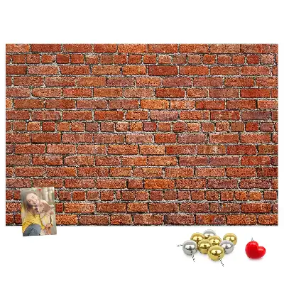 Printed Cork Memo Board Old brick wall