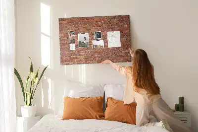Printed Cork Memo Board Old brick wall