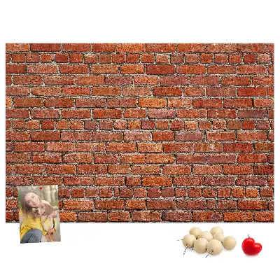 Printed Cork Memo Board featuring an old brick wall design