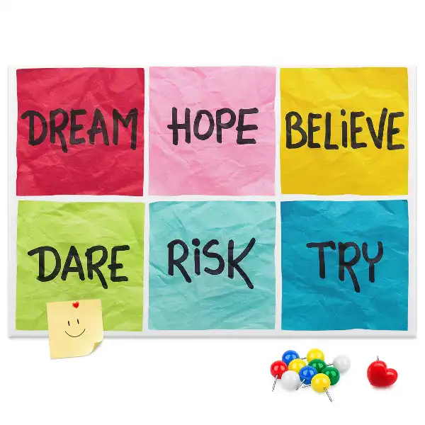 Motivational Cork Memo Board
