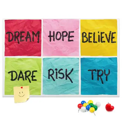 Motivational Cork Memo Board