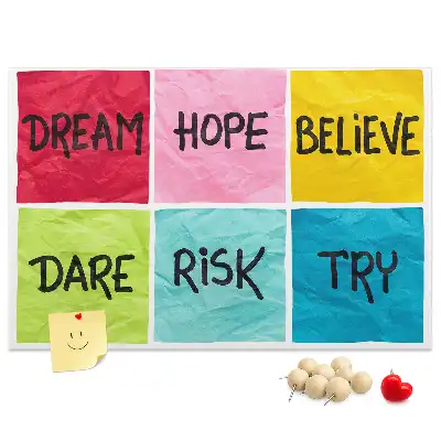 Motivational Cork Memo Board