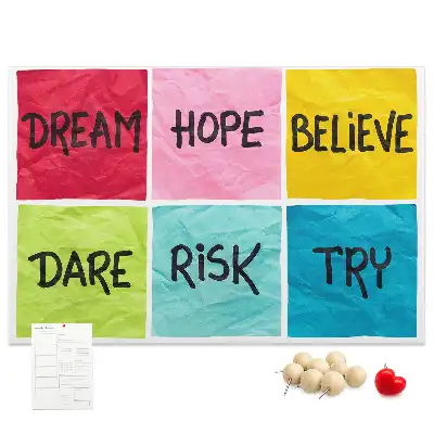 Motivational Cork Memo Board