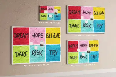 Motivational Cork Memo Board