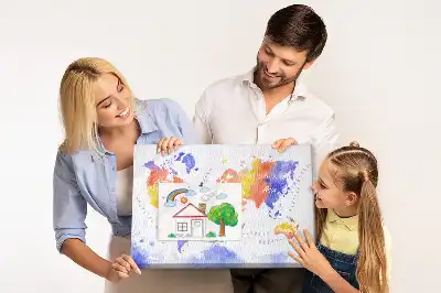Watercolor World Map Printed Cork Memo Board