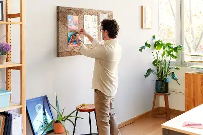 Cork memo board Cork world map