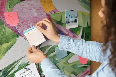 Nature-themed flamingo cork memo board