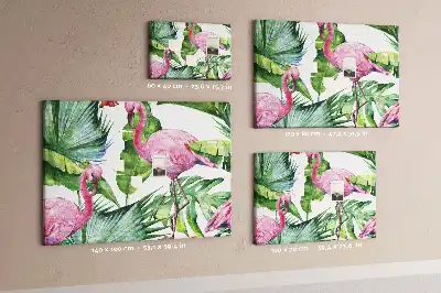 Nature-themed flamingo cork memo board
