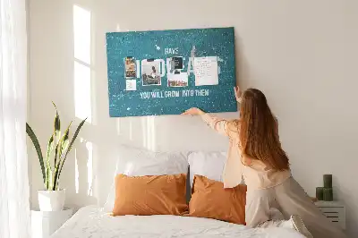 Printed Cork Board with Motivational Text