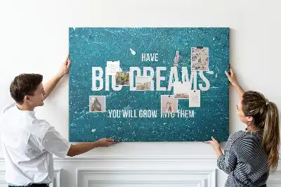 Printed Cork Board with Motivational Text