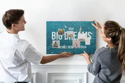 Printed Cork Board with Motivational Text